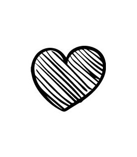 Rubber stamp - Sketch Heart