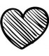 Rubber stamp - Sketch Heart