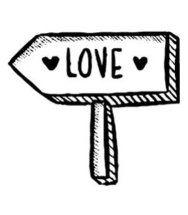 Rubber stamp - Love Sign