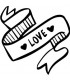 Rubber stamp - Love Banner