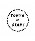 Rubber stamp - You're a star !