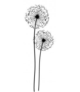 Rubber stamp - Dandelions with stem