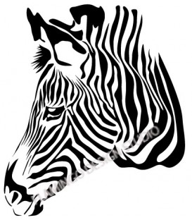 Rubber stamp - Zebra's head