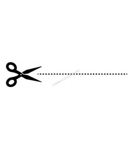Rubber stamp - Scissors Dotted Line 1