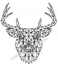 Rubber stamp - Deer Head Lines