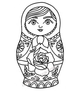 Rubber stamp - Russian doll