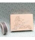 Rubber stamp on wood support - Gwen Scrap Collection 2- Fox origami