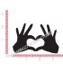 Rubber stamp - Heart with hands - small