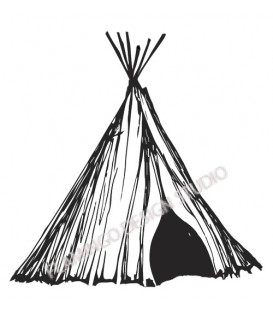 Rubber stamp - Teepee