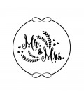 Rubber stamp - Wreath Mr & Mrs